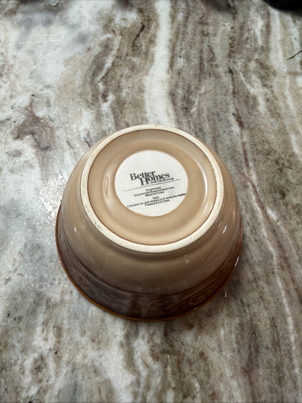 Better Homes And Gardens Brown and Cream Set of 4 stoneware Soup and cereal Bowl
